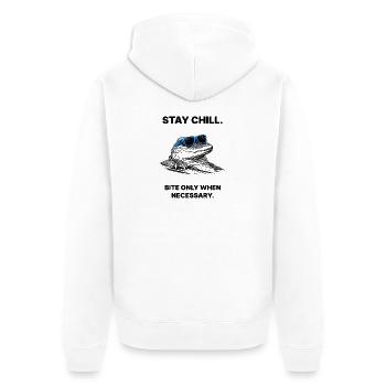 Stay Cool – Chilling Alligator Pop Art - Unisex Premium Organic Zip Hoodie - white - Back - Thijin (182cm)