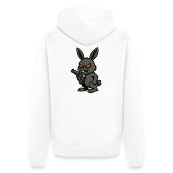 Bad Bunny - Unisex Premium Bio Zip Hoodie - Weiß - Hinten - Thijin (182cm)