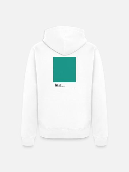 Ideen entstehen im Denken Poster - Unisex Premium Bio Zip Hoodie - Weiß