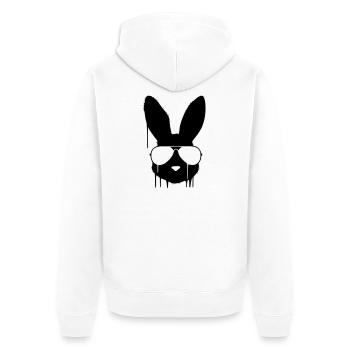 Graffiti des lunettes de lapin cool - Veste à capuche bio Premium Unisexe - blanc - Dos - Thijin (182cm)