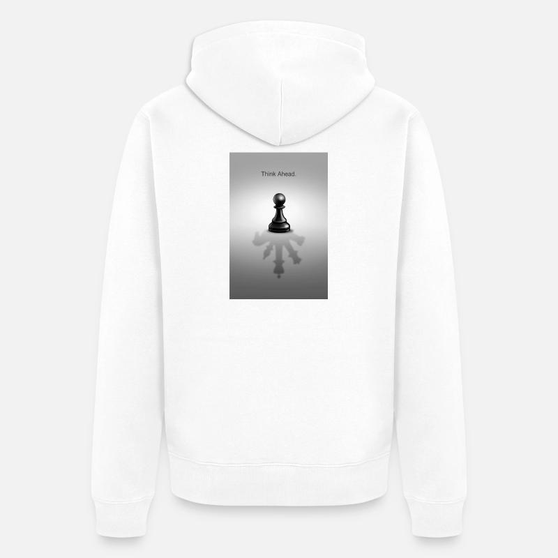 Pensez à l’avance : Conception minimale - Veste à capuche bio Premium Unisexe - blanc