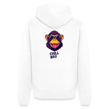 Détends-toi frère Singe - Veste à capuche bio Premium Unisexe - blanc - Dos - Thijin (182cm)