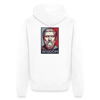 Portrait de Sagesse Pop Art - Veste à capuche bio Premium Unisexe - blanc - Dos - Thijin (182cm)