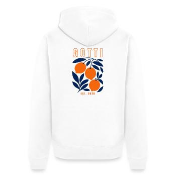 Gotti Patentante 2028 - Unisex Premium Bio Zip Hoodie - Weiß - Hinten - Thijin (182cm)