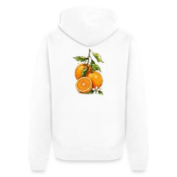 Fleur d’oranger aquarelle - Veste à capuche bio Premium Unisexe - blanc - Dos - Thijin (182cm)
