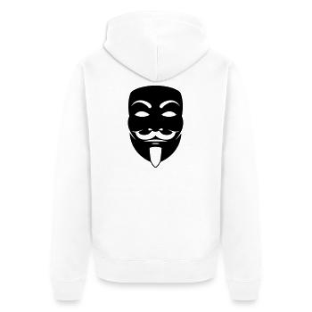 Masque Anonyme - Veste à capuche bio Premium Unisexe - blanc - Dos - Thijin (182cm)