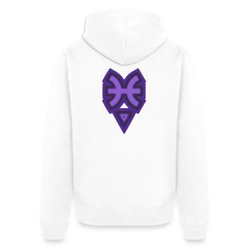 Tierkreis Stammesfische und Wasser - Unisex Premium Bio Zip Hoodie - Weiß - Hinten - Thijin (182cm)