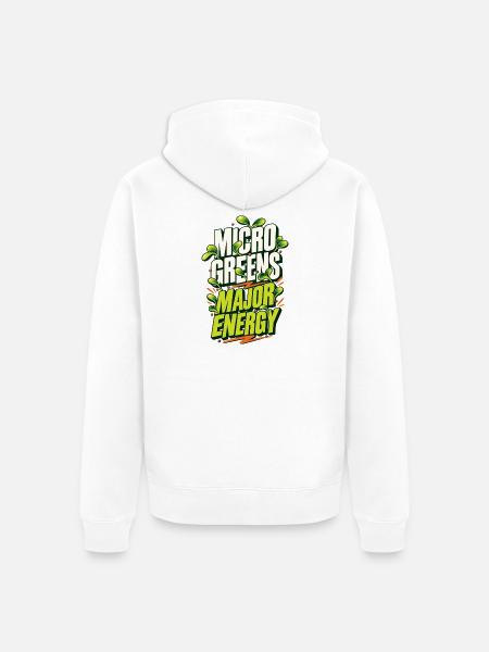 Microgreens Major Energy Shirt - Unisex Premium Bio Zip Hoodie - Weiß