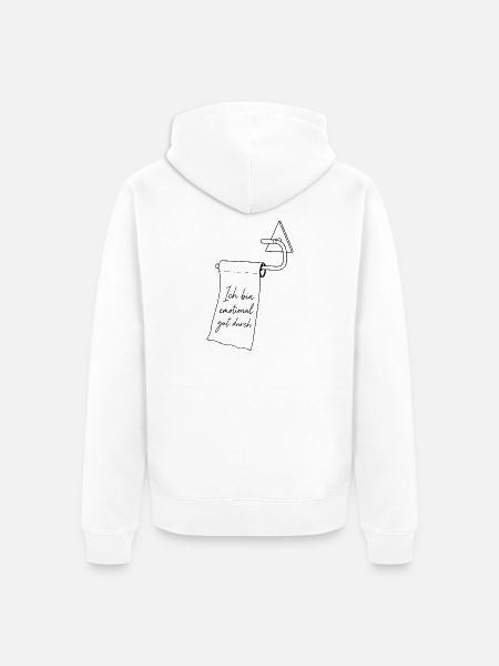 Emotional gut durch - Unisex Premium Bio Zip Hoodie - Weiß