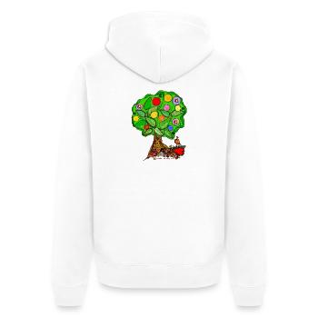 Arbre de vie - Veste à capuche bio Premium Unisexe - blanc - Dos - Thijin (182cm)
