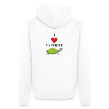 tortue - Veste à capuche bio Premium Unisexe - blanc - Dos - Thijin (182cm)