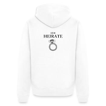 I'm getting married - Unisex Premium Organic Zip Hoodie - white - Back - Thijin (182cm)