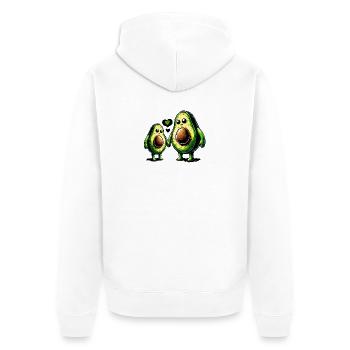 Avocouple Holding It Together - Unisex Premium Organic Zip Hoodie - white - Back - Thijin (182cm)