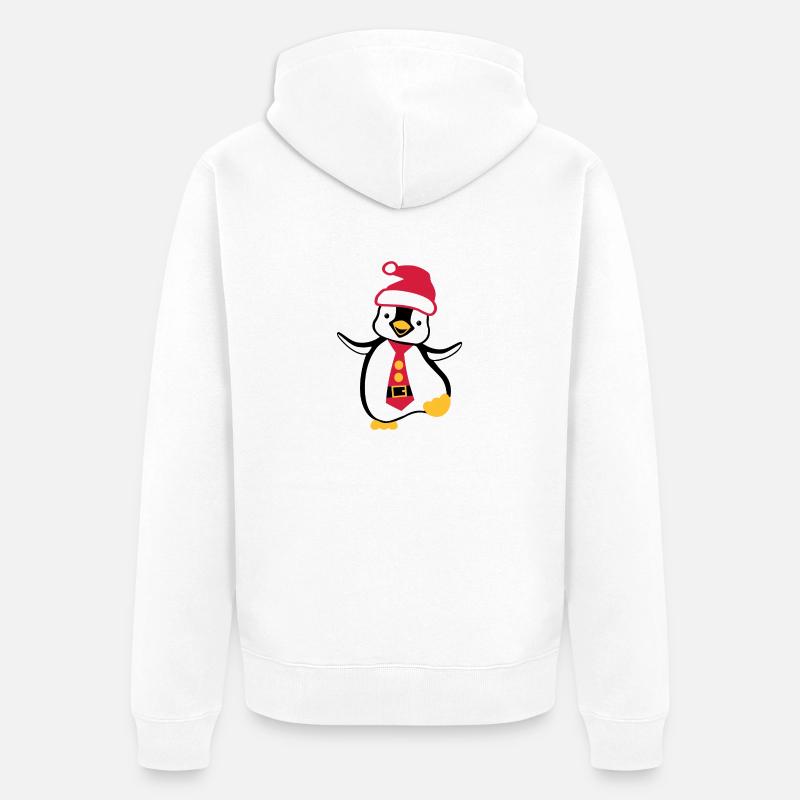 Noël Pingouin - Veste à capuche bio Premium Unisexe - blanc