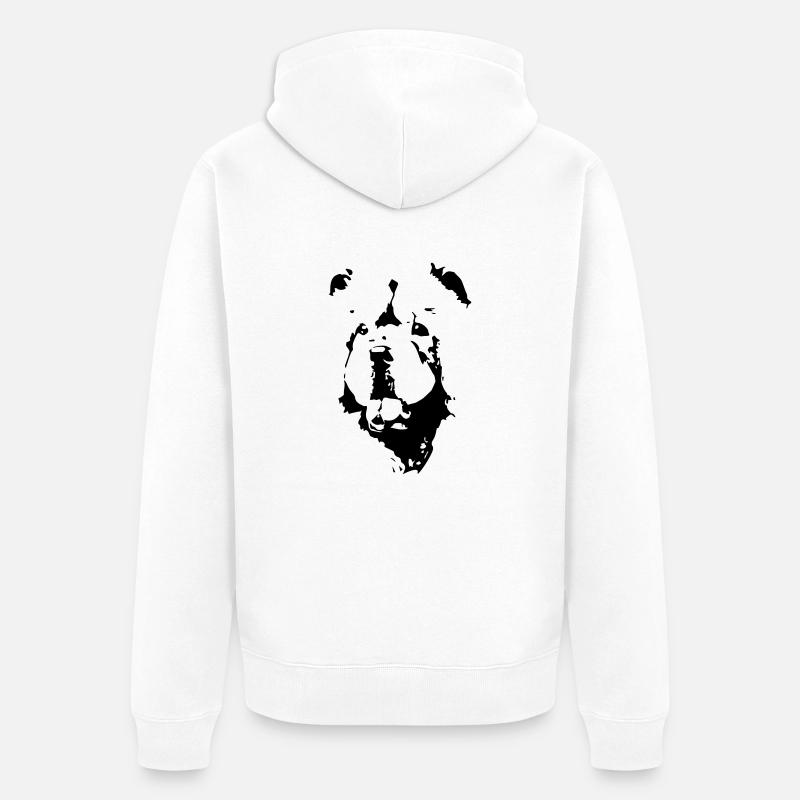 chow chow - Veste à capuche bio Premium Unisexe - blanc