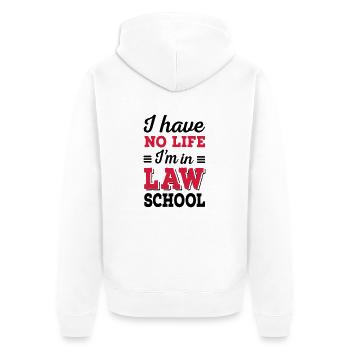 Jura - Unisex Premium Bio Zip Hoodie - Weiß - Hinten - Thijin (182cm)