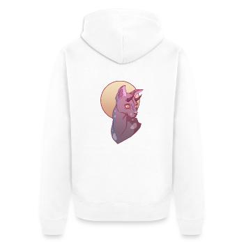 little devil - Unisex Premium Bio Zip Hoodie - Weiß - Hinten - Thijin (182cm)