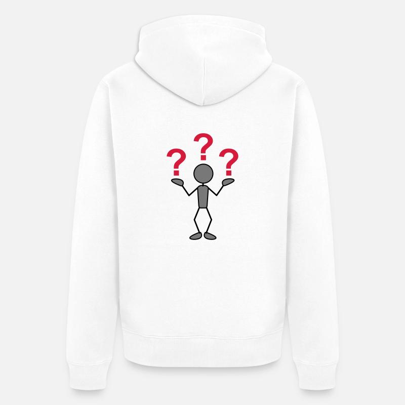 greyman_with_problems_3c - Veste à capuche bio Premium Unisexe - blanc