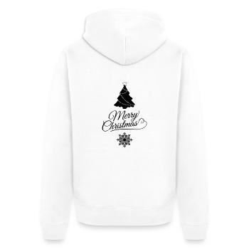 merry_christmas_3 - Unisex Premium Organic Zip Hoodie - white - Back - Thijin (182cm)