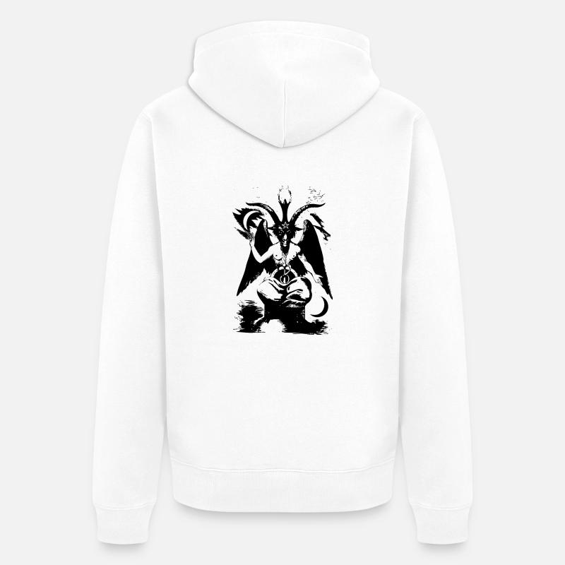 Baphomet - Veste à capuche bio Premium Unisexe - blanc