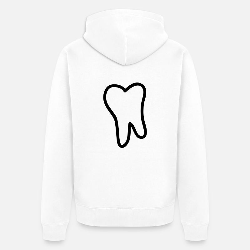 tooth - Veste à capuche bio Premium Unisexe - blanc