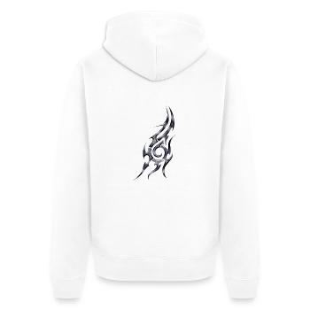 Tribal 3 by CustomStyle - Unisex Premium Organic Zip Hoodie - white - Back - Thijin (182cm)