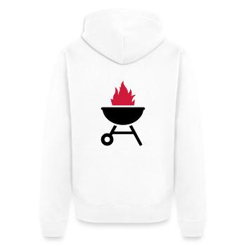 Grill - Veste à capuche bio Premium Unisexe - blanc - Dos - Thijin (182cm)