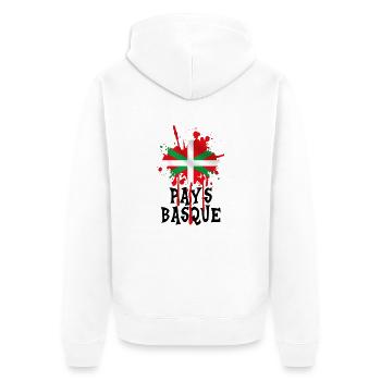 pays basque 09 - Veste à capuche bio Premium Unisexe - blanc - Dos - Thijin (182cm)