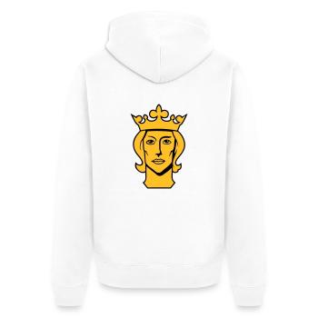 stockholm kopf des schwedischen königs erik 9 schw - Unisex Premium Bio Zip Hoodie - Weiß - Hinten - Thijin (182cm)