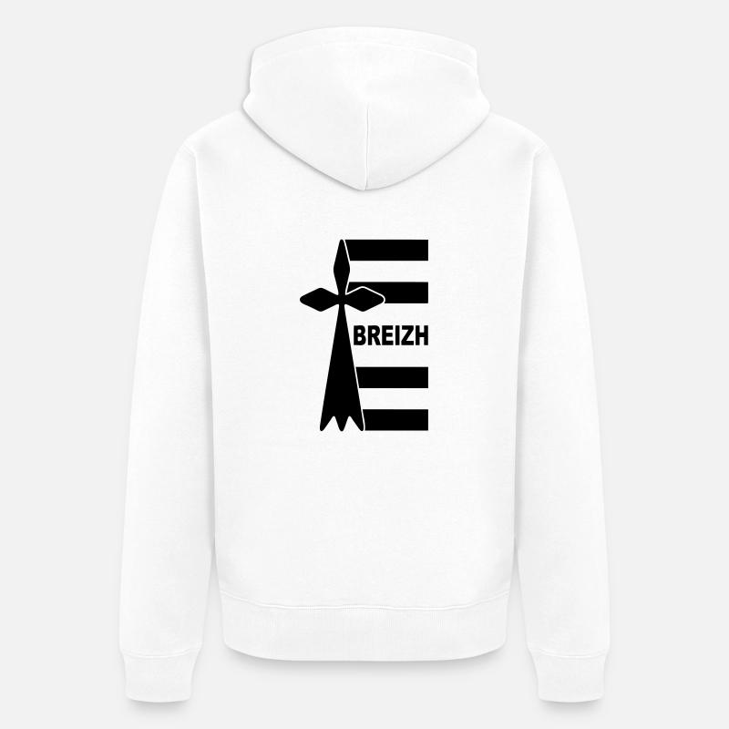 breirzh bretagne 06 - Veste à capuche bio Premium Unisexe - blanc