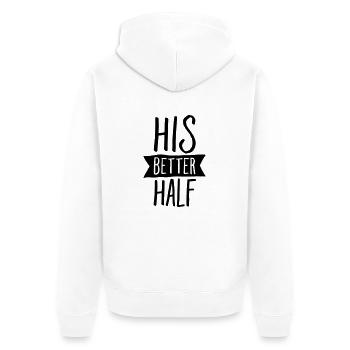 His Better Half - Veste à capuche bio Premium Unisexe - blanc - Dos - Thijin (182cm)
