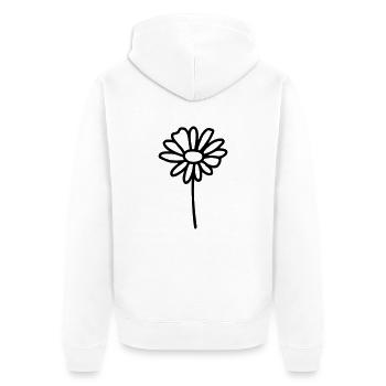 Blume Gänseblümchen - Unisex Premium Bio Zip Hoodie - Weiß - Hinten - Thijin (182cm)