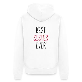 Sister - Friend - Brother - Baby - Birth - Sis - Unisex Premium Organic Zip Hoodie - white - Back - Thijin (182cm)