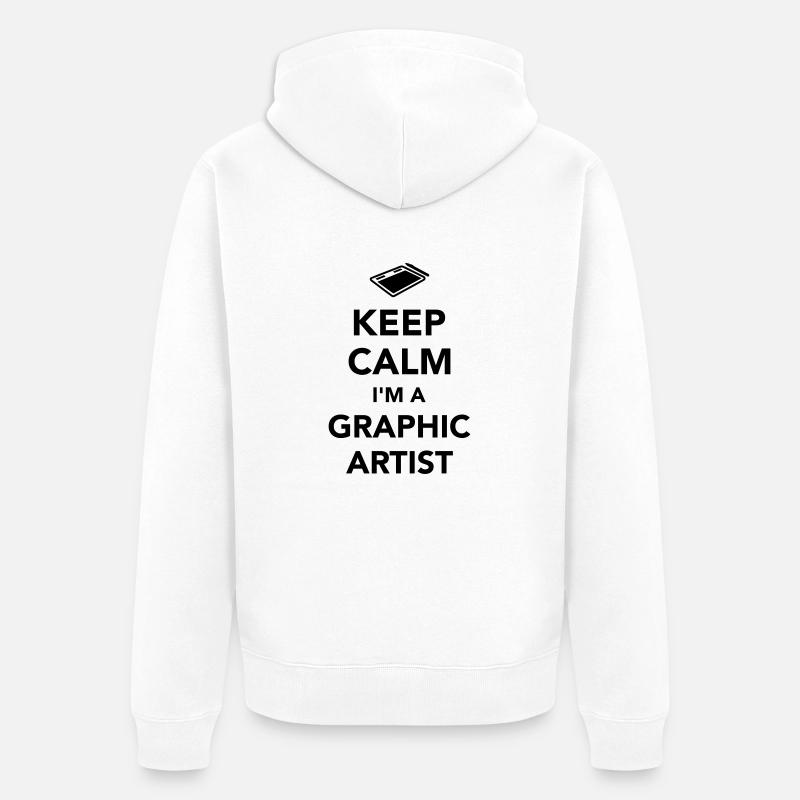 Grafiker - Unisex Premium Bio Zip Hoodie - Weiß