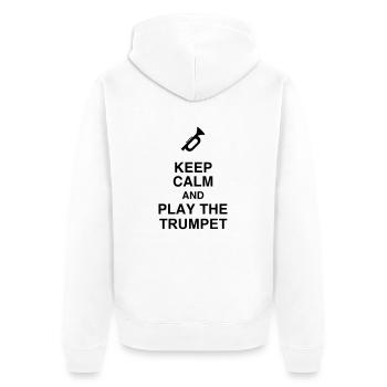 Trompete Trompeter Musik Musiker Musikerin - Unisex Premium Bio Zip Hoodie - Weiß - Hinten - Thijin (182cm)
