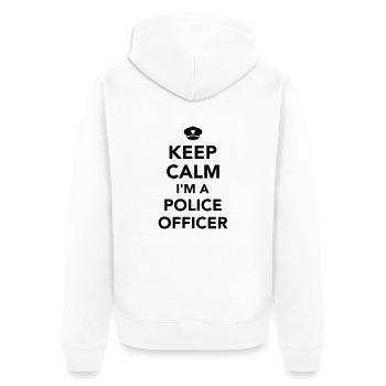 Policier - Veste à capuche bio Premium Unisexe - blanc - Dos - Thijin (182cm)