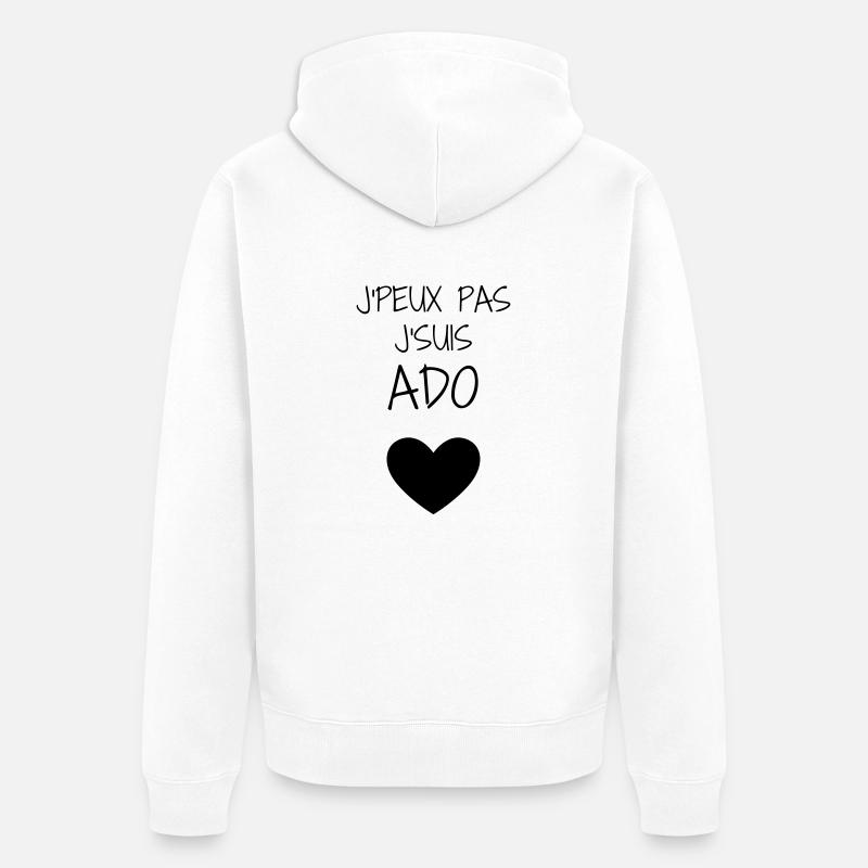 adolescent / enfant / ado / adolescente - Veste à capuche bio Premium Unisexe - blanc