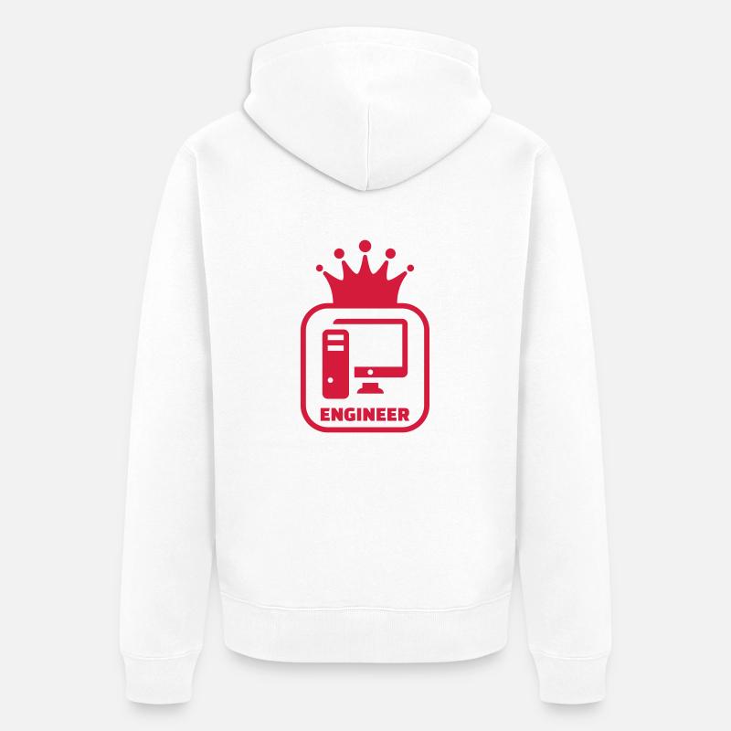 Computer / Informatiker / Aussenseiter / Ingenieur - Unisex Premium Bio Zip Hoodie - Weiß