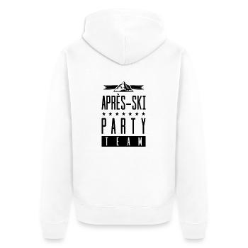 apres ski party team - Unisex Premium Bio Zip Hoodie - Weiß - Hinten - Thijin (182cm)