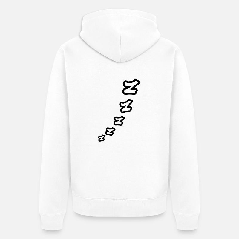 Zzz schlafen Comic - Unisex Premium Bio Zip Hoodie - Weiß