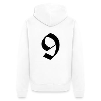 9 - Unisex Premium Organic Zip Hoodie - white - Back - Thijin (182cm)