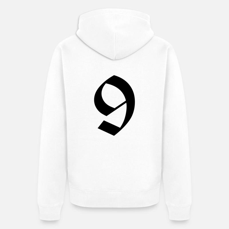 9 - Veste à capuche bio Premium Unisexe - blanc