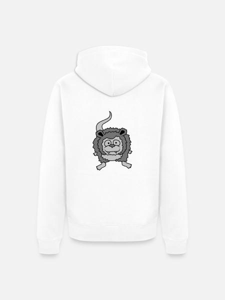 Opossum from the front - Unisex Premium Organic Zip Hoodie - white