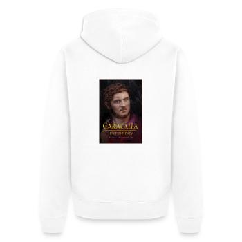 CARACALLA - FACE THE PAIN - Unisex Premium Organic Zip Hoodie - white - Back - Thijin (182cm)