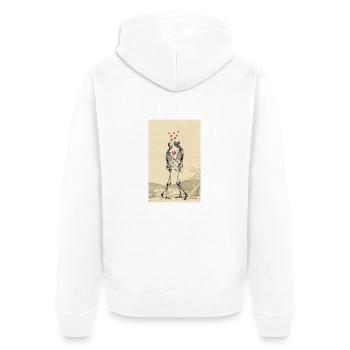 Affiche Amour éternel - Saint-Valentin - Veste à capuche bio Premium Unisexe - blanc - Dos - Thijin (182cm)