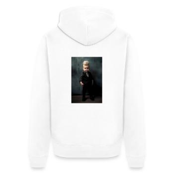 Business Baby - Unisex Premium Bio Zip Hoodie - Weiß - Hinten - Thijin (182cm)