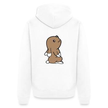 Rabbit looks up watching stars - Unisex Premium Organic Zip Hoodie - white - Back - Thijin (182cm)