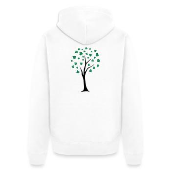 arbre - Veste à capuche bio Premium Unisexe - blanc - Dos - Thijin (182cm)