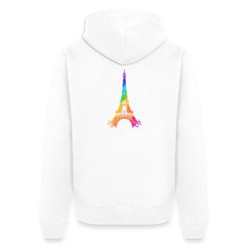 Eiffel Tower - Veste à capuche bio Premium Unisexe - blanc - Dos - Thijin (182cm)