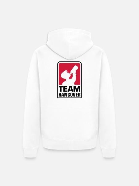 team logo hangover - Unisex Premium Bio Zip Hoodie - Weiß